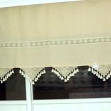 Buldan 140x300 El İşi Dantelli Naturel Perde
