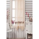 Buldan Concept Buldan Işi Kaneviçeli Perde Lila Nakış, Beyaz, 100 X 220,