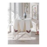 Buldan Concept Kaneviçe Nakışlı Fiskos Örtüsü, Natural Krem, 90 X 90,