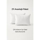 Buldan Natura 400 gr 2 Adet Iç Dolgu Yastık – Avantajlı Paket - 40 x 60 cm - Beyaz
