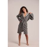 Buldan Store Carmen Bornoz %80 Pamuk %20 Bambu (Siyah-Ekru) - S - M
