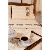 Buldan Store Kaneviçe Pike Takımı El Işlemeli Tek Kişilik (Kırmızı) - 160 x 220 cm