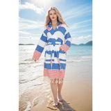 Buldan Store Marin Bornoz S-M L-XL %100 Pamuk - L - XL - Mavi