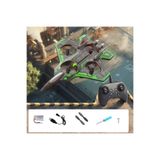 Buldug RC Savaş Uçağı Drone – LED Işıklı, Akrobatik Quadrocopter (Yeşil / Mavi / Turuncu)