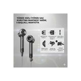 Buldug Yüksek Hızlı İyonik Saç Kurutma Makinesi 1600W, 5 Başlıklı, Manyetik – 3 Renk