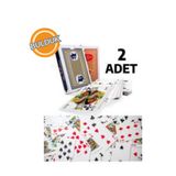 BULDUK İskambil Oyun Kağıdı 2’li Set – 52’li Pişti Batak Briç Kalın Dayanıklı Kart