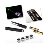 Buldum Yeşil Lazer Pointer 100 Mw 10km Etkili 5 Başlıklı - Beyaz