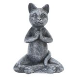 BuleVina El Yapımı Reçine Bahçe Heykel Dekorasyonu - Meditasyon Kedi Buda Zen Köpek Yoga Tavşan Heykelcik Heykeli İç/Dış Mekan Ev Veranda Avlu veya Çim için