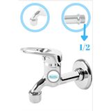 BULİTRA Su Armatürleri Aç Kapa Perletörlü Kısa Musluk Tuvalet Bahçe Çeşme Balkon Lavabo Wc Musluğu Pirinç