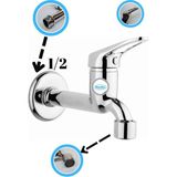 Bulitra Su Armatürleri Aç Kapa Perletörlü Uzun Musluk Tuvalet Bahçe Çeşme Balkon Lavabo Wc Musluğu 1. Kalite Pirinç