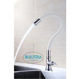BULİTRA Su Armatürleri Beyaz Renkli Oynar Başlıklı Spiral Musluk Başlığı Batarya Başlığı Dönebilir Boru Kubar