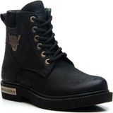 Bulldozer 220507 Unisex 36/40 Hakiki Deri Günlük Bker Bot - Siyah Nubuk