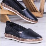 Bulldozer 231747 Siyah Deri Ultra Comfort Taban Kadın Babet