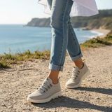 Bulldozer 251952 Slip-One 36/40 Bağcık Görünümlü Bağsız Sneaker Spor Ayakkabı - Bej
