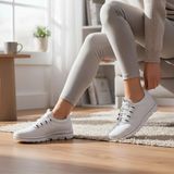 Bulldozer 251952 Slip-One 36/40 Bağcık Görünümlü Bağsız Sneaker Spor Ayakkabı - Beyaz