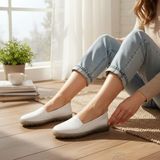 Bulldozer 261972 Kadın Hakiki Deri Jel Comfort Taban Günlük Ayakkabı - Beyaz