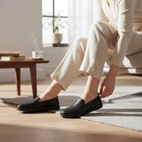 Bulldozer 261974 Kadın Hakiki Deri Anatomik Jel Taban Günlük Comfort Loafer Ayakkabı - Siyah