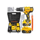 Bulldozer 36vx Darbeli 300 Parça Set 13mm Metal Madren Çift Akülü Şarjlı Vidalama Matkap
