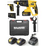 Bulldozer Profesyonel 36 V 5 Ah Çift Akülü Şarjlı Kırıcı Delici 4 Fonksiyonlu 13 mm