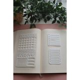 Bullet Journal 3'lü Planlayıcı ve Küçük Kare Notluk Şablon Cetvel Set