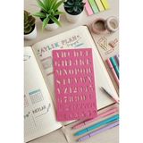 Bullet Journal Bold Büyük Harf Roma Rakamı Şablon Cetvel
