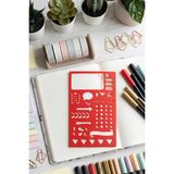 Bullet Journal Günlük Plan Ikonları Şablon Cetvel