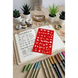 Bullet Journal Montessori Seyahat ve Doğal Yaşam Simgeleri Şablon Cetvel