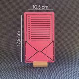 Bullet Journal Not ve Mektup Zarfı Temalı Şablon Cetvel - Pembe
