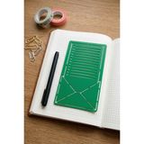 Bullet Journal Not ve Mektup Zarfı Temalı Şablon Cetvel - Yeşil