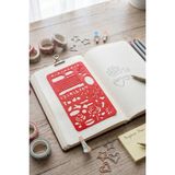 Bullet Journal Rakam ve Çiçek Motifli Şablon Cetvel - Yapılacaklar Tasarım Kılavuzu