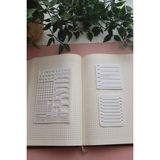 Bullet Journal Tasarım ve 2'li Kare Notluk Şablon Cetvel Set