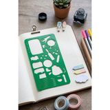 Bullet Journal Tatil Figürleri Şablon Cetvel - Gezi Konseptli Çizim Yardımcısı