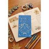 Bullet Journal Yaprak Desenli Başlık Şablon Cetvel