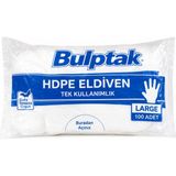 Bulptak Hdpe Tek Kullanımlık Eldiven Large 100 Adet Gıda Uyumlu Şeffaf Eldiven