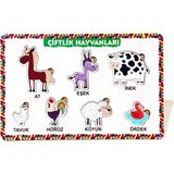 Bultak Ahşap Puzzle YapBoz Oyunu Çiftlik Hayvanları