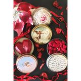 Bulud Design Sevgililer Gününe Özel Mistik Kokulu Romantik Metal Kutulu 3 Lü Mum Kırmızı