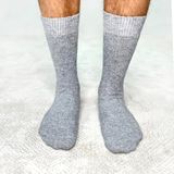 Buluş Organic 2li Erkek Organik Koyun Yünü Soket Çorap - 40 - 44 - Gri Melanj