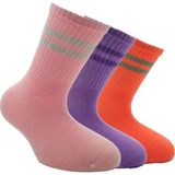 Buluş Organic 3'lü Kız Çocuk Tenis Okul Çorabı Renkli - Karışık-Çok Renkli - 23 - 26