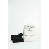 Buluş Organic 3'lü Siyah Penye Pamuk Erkek Patik Çorap - 40 - 44