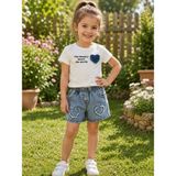 Bulut Anne ve Çocuk Kız Çocuk Alt Üst Takım 3-9 Yaş - 6 Yaş - Denim