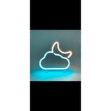 Bulut Ay Mini Neon Lamba 20x20 cm – Dekoratif LED Neon Işıklı Gece Lambası yadineoncnc19199