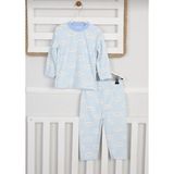 Bulut Baskılı Unisex Bebek Pijamatakımı - Mavi - 9 - 12 Ay