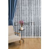 Bulut Desen Orta Pileli 1X2,5 Tül Perde Salon Balkon Mutfak Tülü, 500 x 250