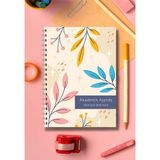 Bulut Dijital Matbaa 2025-2026 A5 Akademik Ajanda & Spiralli & 15X21 cm & 16 Aylık - Krem - Beyaz - Pembe