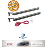 Bulut Dizayn Çamaşır Kurutma Askısı Alüminyum Küpeşte Askılığı Kurutmalık (Bronz,ant.gri,eloksal) Kare 6x2.5 cm - Antrasit