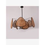 Bulut Doğal Koyu Renk Hazeran Avize 75 x 35 cm 9+1 Yaprak ve 3+1 Duylu