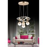 Bulut Gold Şeker Kumandalı ve Dimerli (Beyaz, Sarı, Gün Işığı) Ledli Salon Mutfak Oda Oturma Odası Hol Ledli Avize SB-LD-253