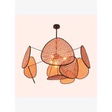 Bulut Kiremit Doğal Hazeran Avize 75x35 cm, 9+1 Yaprak ve 3+1 Duylu