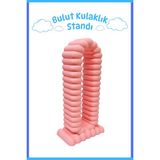 Bulut Kulaklık Standı – Dekoratif Masaüstü Kulaklık Tutucu - Pembe