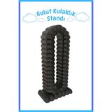 Bulut Kulaklık Standı – Dekoratif Masaüstü Kulaklık Tutucu - Siyah